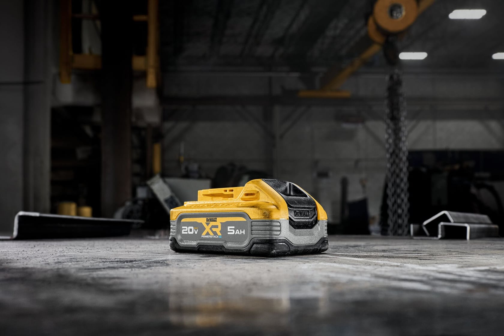 DCBP520 XR POWERSTACK™ 5 Ah battery commercial environment shot