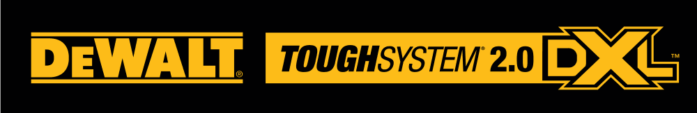 DeWalt Tough Stystem 2.0 DXL Horizontal Logo on black
